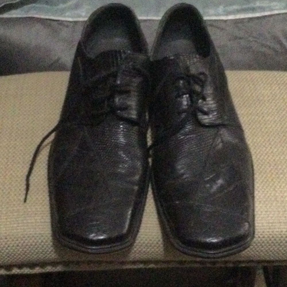 David Eden black lizard shoes size 9.5 real good condition
